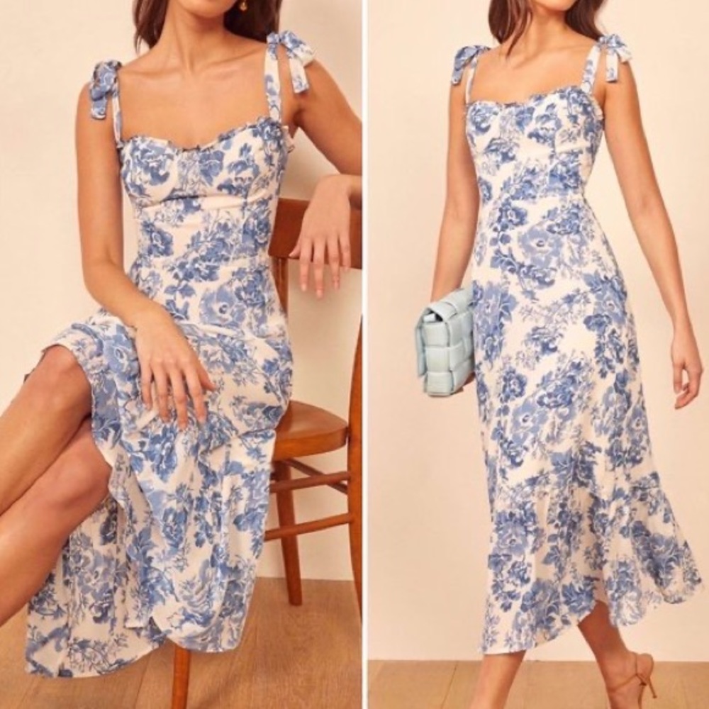 Reformation Nikita Dress in Olympia